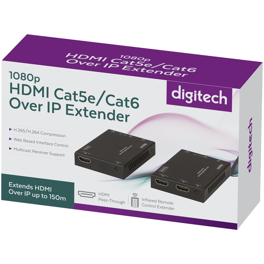 Digitech 150m 1080p HDMI Cat5e/Cat6 Over IP Extender eBay